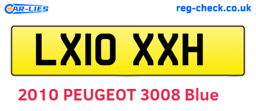 LX10XXH are the vehicle registration plates.