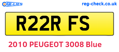 R22RFS are the vehicle registration plates.