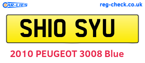 SH10SYU are the vehicle registration plates.
