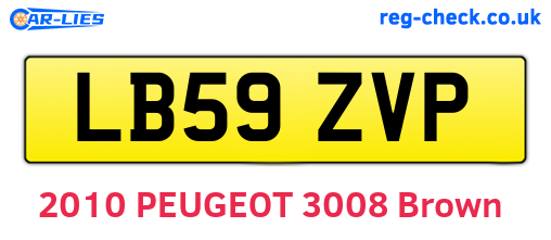 LB59ZVP are the vehicle registration plates.