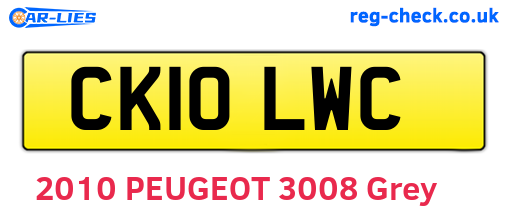 CK10LWC are the vehicle registration plates.