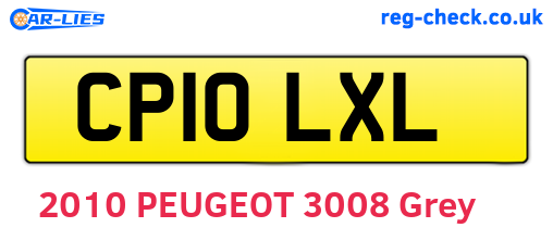 CP10LXL are the vehicle registration plates.