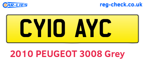 CY10AYC are the vehicle registration plates.