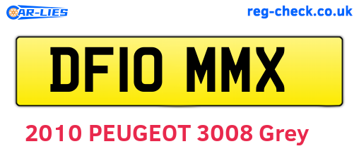 DF10MMX are the vehicle registration plates.