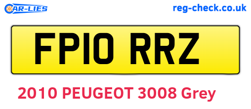 FP10RRZ are the vehicle registration plates.