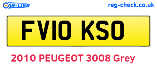 FV10KSO are the vehicle registration plates.