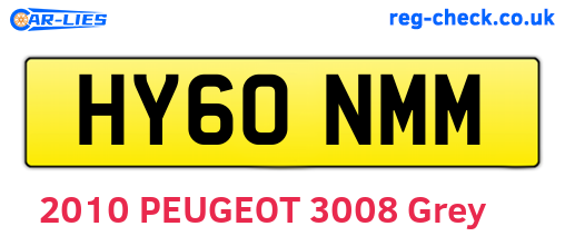 HY60NMM are the vehicle registration plates.