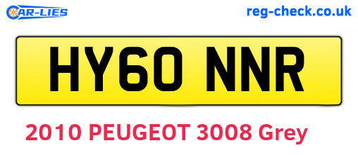 HY60NNR are the vehicle registration plates.