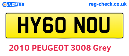 HY60NOU are the vehicle registration plates.