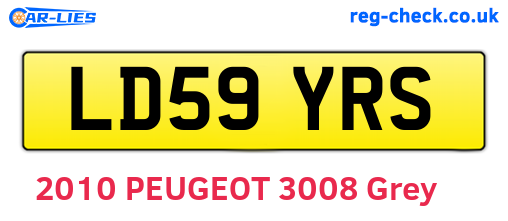 LD59YRS are the vehicle registration plates.