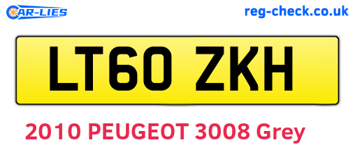 LT60ZKH are the vehicle registration plates.