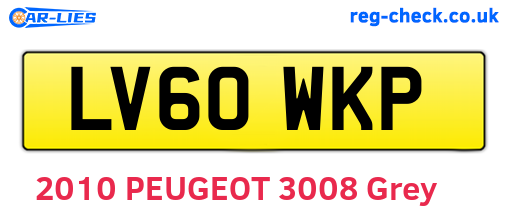 LV60WKP are the vehicle registration plates.
