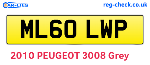 ML60LWP are the vehicle registration plates.