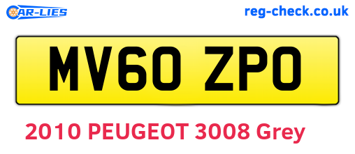 MV60ZPO are the vehicle registration plates.