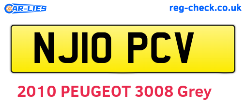 NJ10PCV are the vehicle registration plates.