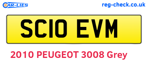 SC10EVM are the vehicle registration plates.
