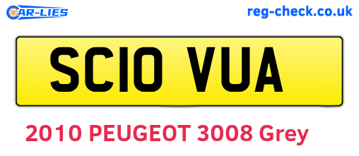 SC10VUA are the vehicle registration plates.