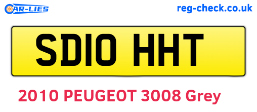 SD10HHT are the vehicle registration plates.