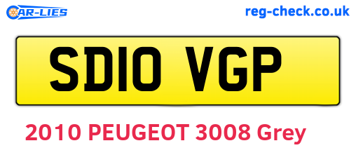 SD10VGP are the vehicle registration plates.