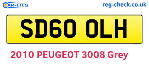SD60OLH are the vehicle registration plates.