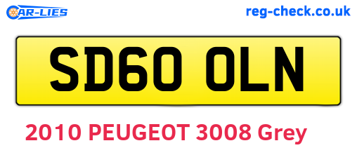 SD60OLN are the vehicle registration plates.