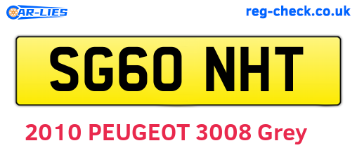 SG60NHT are the vehicle registration plates.