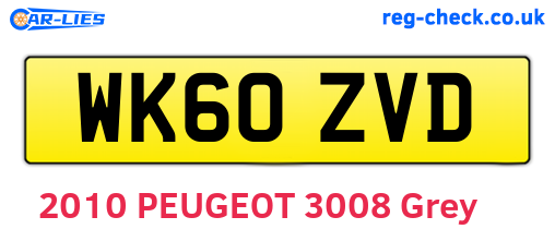WK60ZVD are the vehicle registration plates.