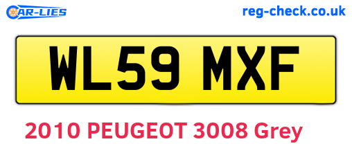 WL59MXF are the vehicle registration plates.