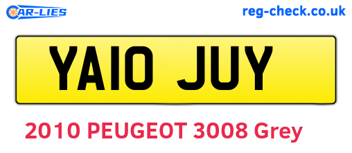 YA10JUY are the vehicle registration plates.