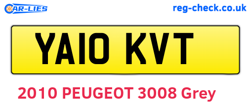 YA10KVT are the vehicle registration plates.