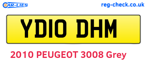 YD10DHM are the vehicle registration plates.