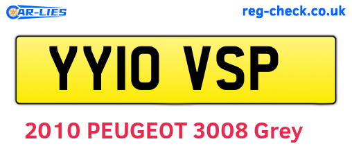 YY10VSP are the vehicle registration plates.