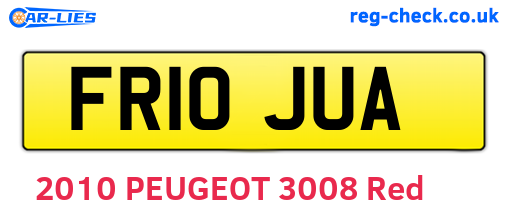 FR10JUA are the vehicle registration plates.