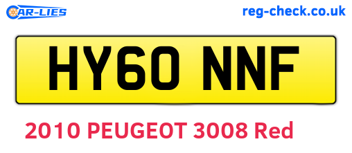 HY60NNF are the vehicle registration plates.