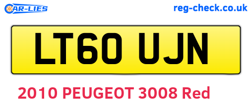LT60UJN are the vehicle registration plates.