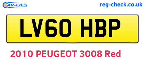 LV60HBP are the vehicle registration plates.