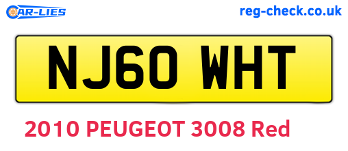 NJ60WHT are the vehicle registration plates.