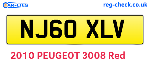 NJ60XLV are the vehicle registration plates.
