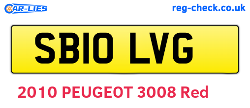 SB10LVG are the vehicle registration plates.