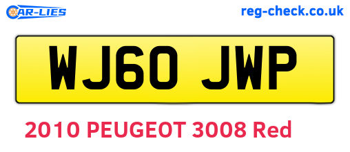 WJ60JWP are the vehicle registration plates.