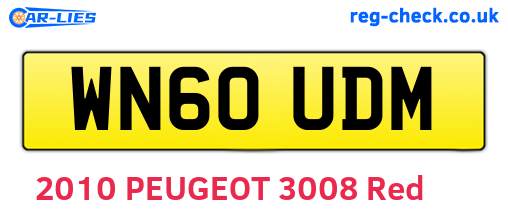WN60UDM are the vehicle registration plates.
