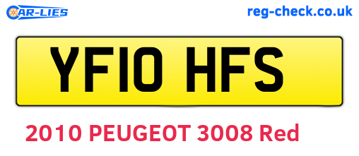 YF10HFS are the vehicle registration plates.