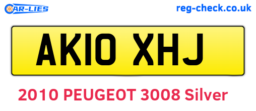 AK10XHJ are the vehicle registration plates.