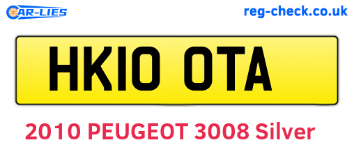 HK10OTA are the vehicle registration plates.