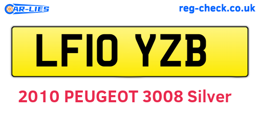 LF10YZB are the vehicle registration plates.