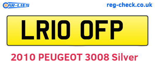 LR10OFP are the vehicle registration plates.