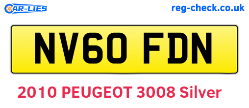 NV60FDN are the vehicle registration plates.