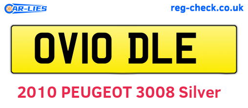 OV10DLE are the vehicle registration plates.