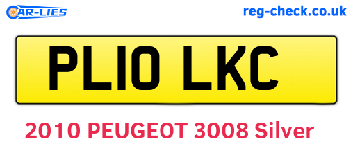PL10LKC are the vehicle registration plates.