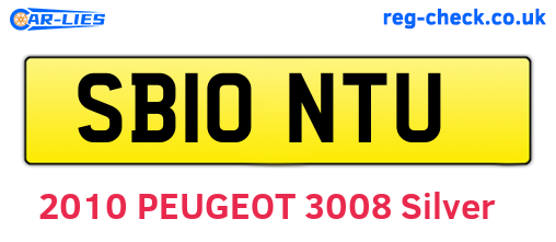 SB10NTU are the vehicle registration plates.